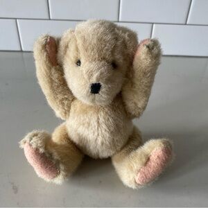 Plush Stuffed Animal Teddy Bear Toy - Light Tan and Pink